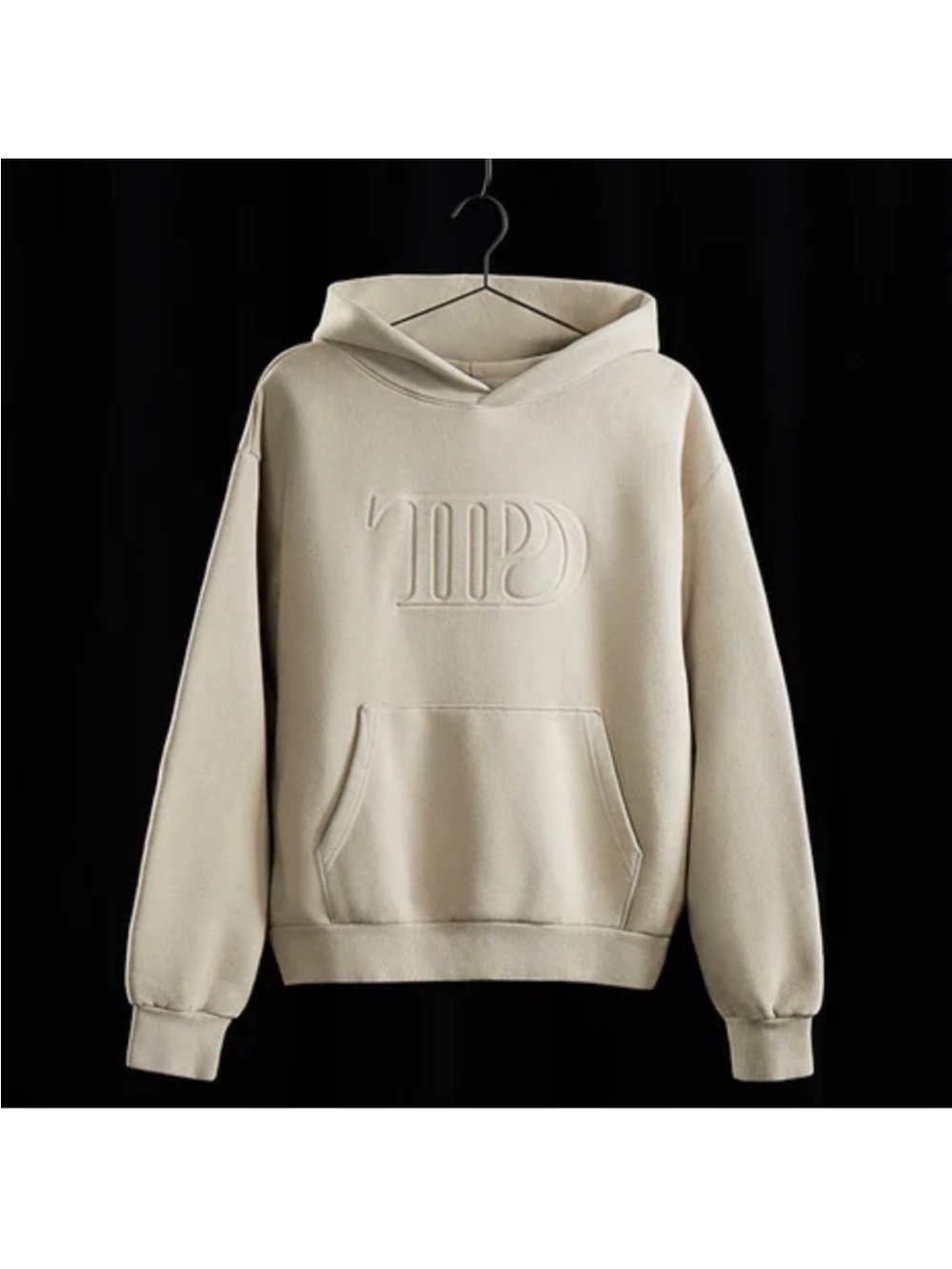 Taylor Swift The Tortured Poets Department beige hoodie Embossed size Small